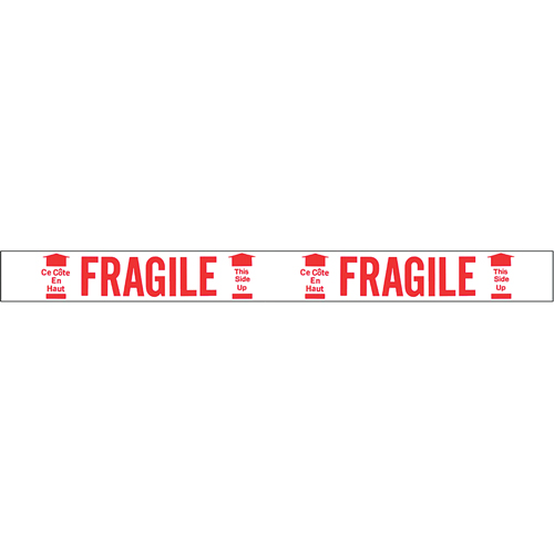 Bilingual Printed Tape – Fragile This Side Up , Red on White Haskins Industrial Inc.