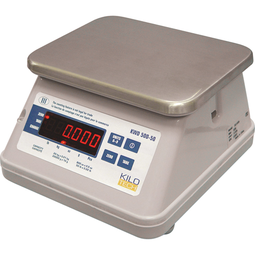 Digital Bench Top Scale With Dual Display, 11 lbs. Cap., 0.005 lbs. / 0.002 kg Graduations Haskins Industrial Inc.
