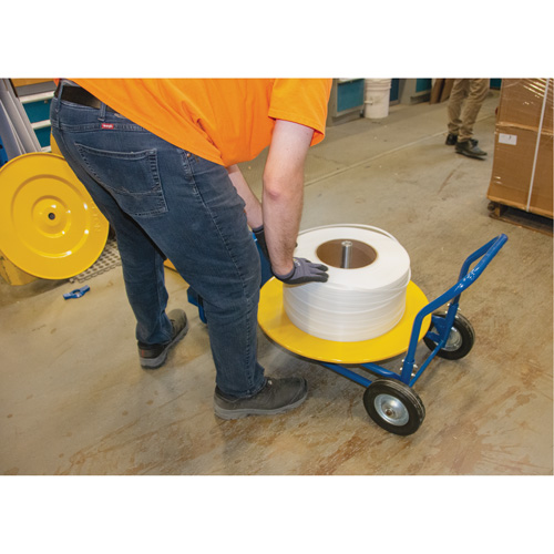 Distributeur de feuillards, Feuillard Polyester/Acier/Polypropyl&egrave;ne, Dia de noyau 16"/8", largeur de rouleau 3"/8"/6" Haskins Industrial Inc.