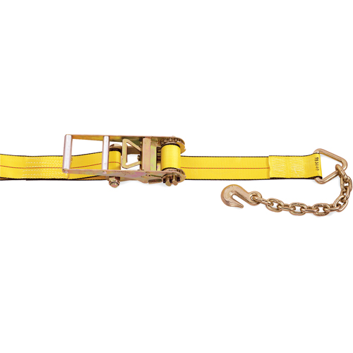 Ratchet Straps, Chain Anchor, 3" W x 30' L, 5400 lbs. (2450 kg) Working Load Limit Haskins Industrial Inc.