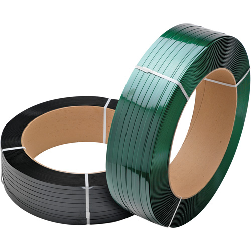 Green Strapping, Polyester, 5/8" W x 3800' L, Green, Manual Grade Haskins Industrial Inc.