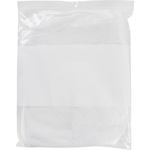 White Block Poly Bags, Reclosable, 15" x 12", 2 mils Haskins Industrial Inc.
