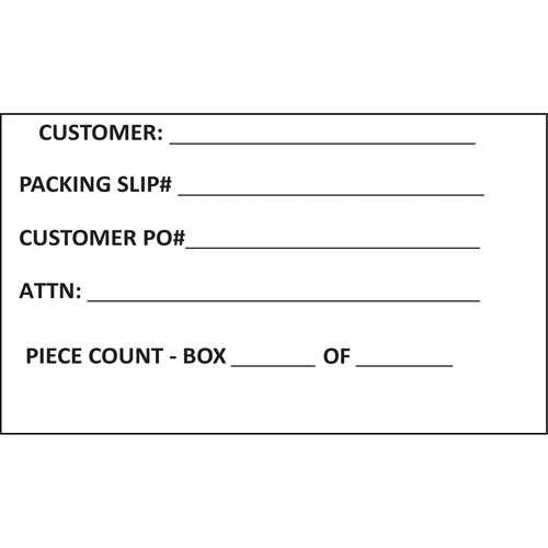 Generic Shipping Label, 4" W x 6" L, White Haskins Industrial Inc.