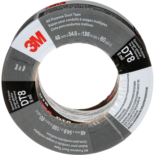 Ruban adh&eacute;sif tout usage DT8, 8 mils, Noir, 48 mm (2") x 55 m (180') Haskins Industrial Inc.