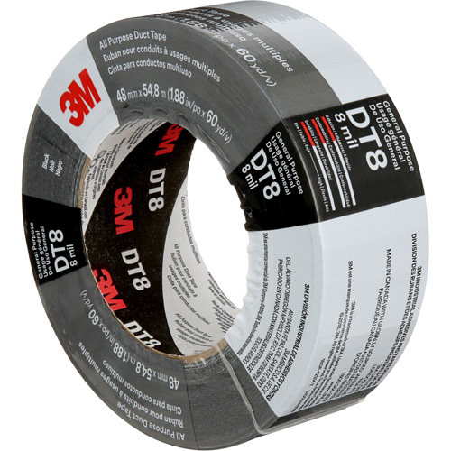 Ruban adh&eacute;sif tout usage DT8, 8 mils, Noir, 48 mm (2") x 55 m (180') Haskins Industrial Inc.