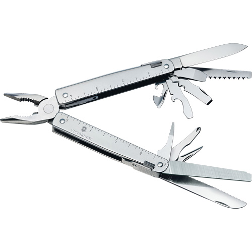 SwissTool Multi-Tool with Lockable Blade, Metal, Metal Handle, 155 mm L, 26 Functions, 0.7 lbs. Haskins Industrial Inc.