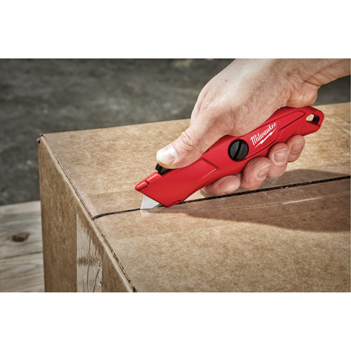 Self-Retracting Knife, 3/4", Steel, Metal Handle Haskins Industrial Inc.
