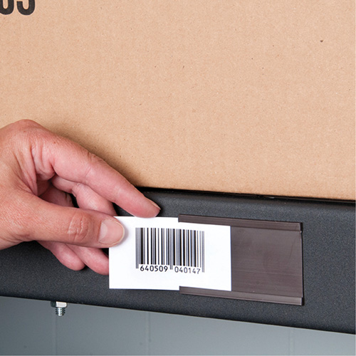 Card Holder, Magnetic, 600" L x 2" W Haskins Industrial Inc.