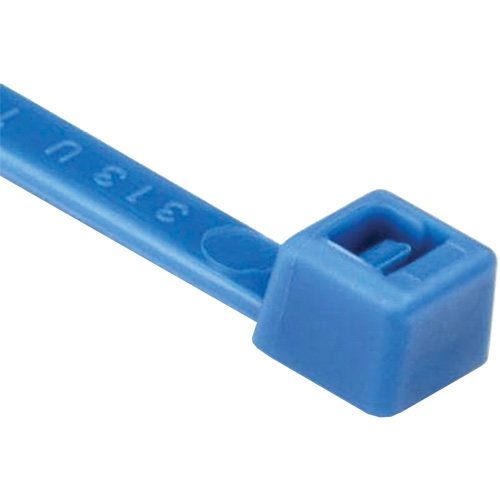 T Series Cable Ties, 8" Long, 50 lbs. Tensile Strength, Blue Haskins Industrial Inc.