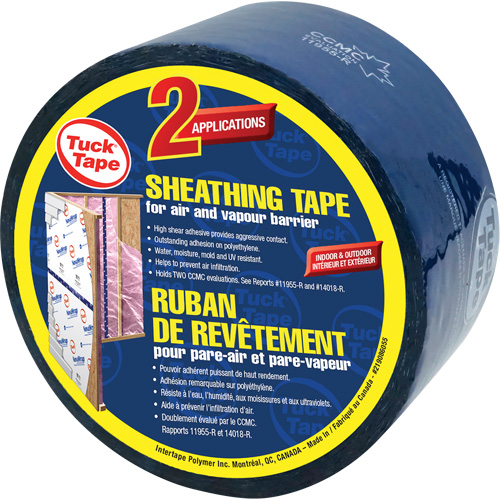 Contractors Sheathing Tape, 60 mm (2-3/8") x 55 m (180.4'), Blue Haskins Industrial Inc.