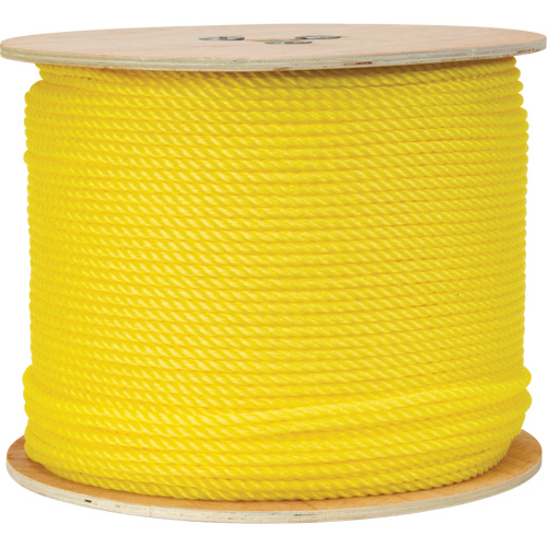 1/4" Braided Yellow Rope, Polypropylene, 1300' Haskins Industrial Inc.