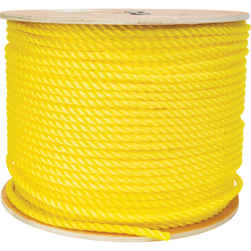 Corde jaune tress&eacute;e 3/8", Polypropyl&egrave;ne, 630' Haskins Industrial Inc.