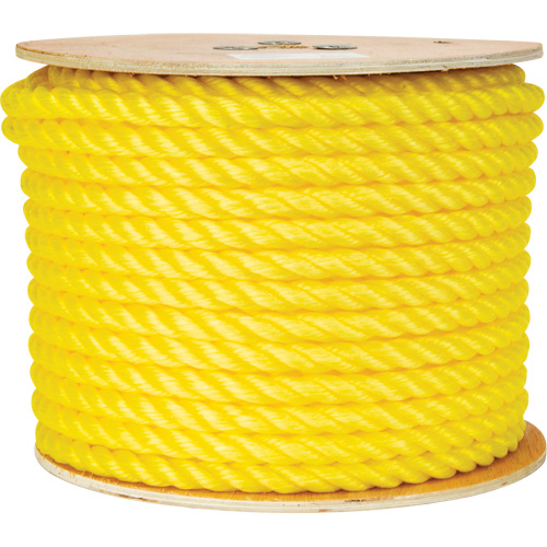 Corde jaune tress&eacute;e 5/8", Polypropyl&egrave;ne, 200' Haskins Industrial Inc.