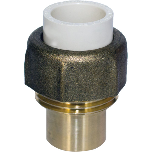 Raccord union, 1" x 3/4", PVC-C, Embout femelle x bras&eacute; Haskins Industrial Inc.