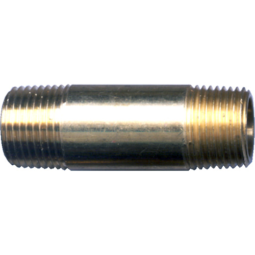 Long Pipe Nipple, Brass, 1/4", NPT x NPT Haskins Industrial Inc.