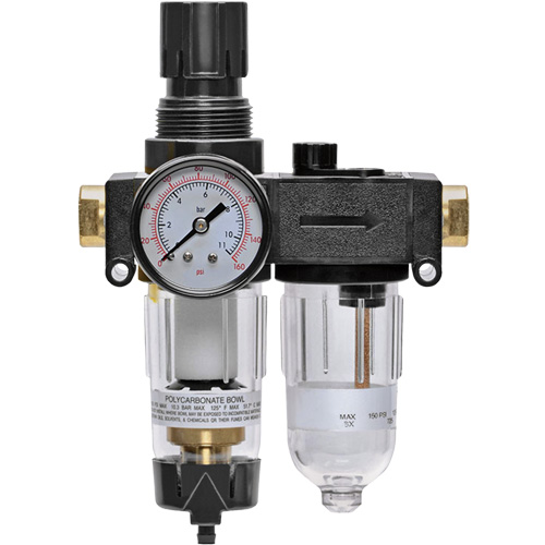 Filter/Regulator & Lubricator with Gauge Modulair 200, 1/4" NPTF Haskins Industrial Inc.