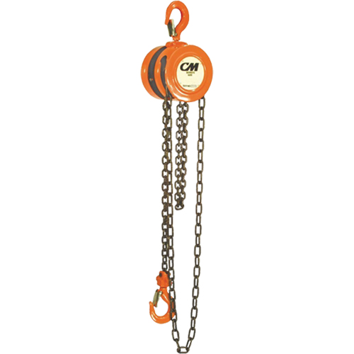 Chain Hoist, 10' Lift, 1000 lbs. (0.5 tons) Capacity, Steel Chain Haskins Industrial Inc.