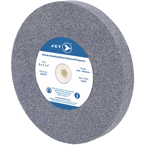 A810M General Purpose Bench Grinding Wheel, 8" x 1", 1" Arbor Haskins Industrial Inc.