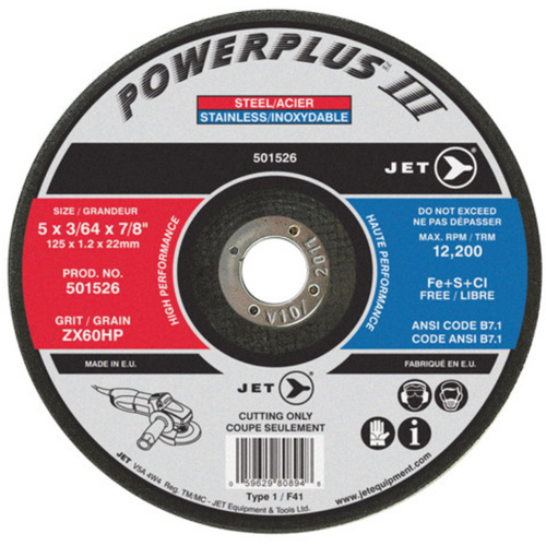 Meule &agrave; tronçonner POWERPLUS, 4-1/2" x 3/64", Arbre de 7/8", Type 1, 13 300 Tr/min Haskins Industrial Inc.