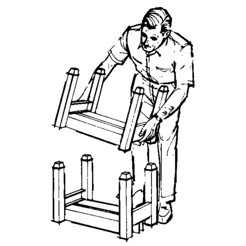Supports empilables mobiles, 12" la x 16" p, Capacit&eacute; de 2500 lb Haskins Industrial Inc.