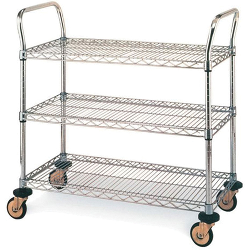 Chariots utilitaires standards, Acier inoxydable, 18" x 39" x 30", Capacit&eacute; 500 lb Haskins Industrial Inc.