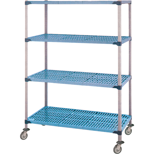 Shelving Unit, 4 Tiers, 36" W x 68" H x 18" D Haskins Industrial Inc.