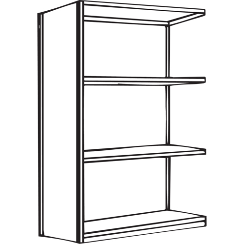Interlok Shelving Unit, Steel, Boltless, 450 lbs. Capacity, 48" W x 88" H x 24" D Haskins Industrial Inc.