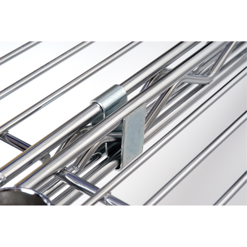 Crochet en S pour &eacute;tag&egrave;re en treillis chromat&eacute; Haskins Industrial Inc.