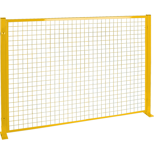 Mesh Style Perimeter Guard, 4' H x 8' W, Yellow Haskins Industrial Inc.