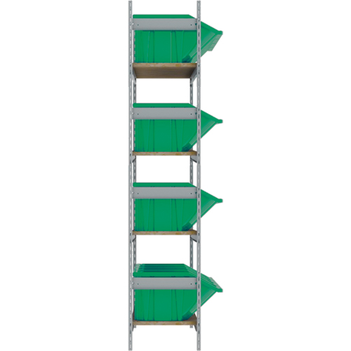 &eacute;tag&egrave;res larges avec bacs g&eacute;ants en plastique, Acier, Sans boulons, Capacit&eacute; 800 lb, 66" la x 72" h x 18" p Haskins Industrial Inc.