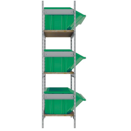 &eacute;tag&egrave;res larges avec bacs g&eacute;ants en plastique, Acier, Sans boulons, Capacit&eacute; 800 lb, 66" la x 60" h x 18" p Haskins Industrial Inc.