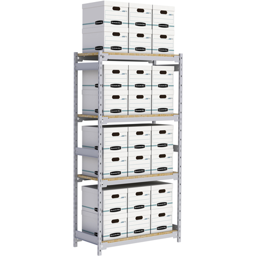 &eacute;tag&egrave;re-classeur de grande largeur, Acier, 4 Tablettes, 42" la x 18" p x 84" h Haskins Industrial Inc.