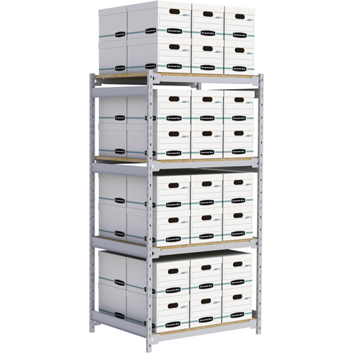 &eacute;tag&egrave;re-classeur de grande largeur, Acier, 4 Tablettes, 42" la x 32" p x 84" h Haskins Industrial Inc.