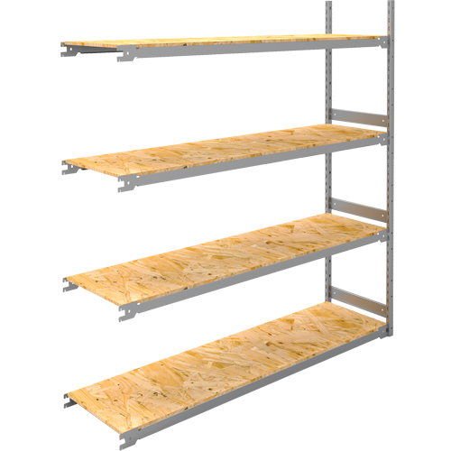 Wide Span Record Storage Shelving, Steel, 4 Shelves, 72" W x 18" D x 84" H, Add-On Kit Haskins Industrial Inc.
