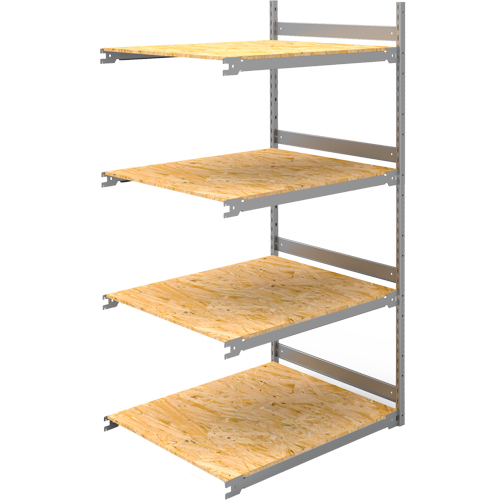 Wide Span Record Storage Shelving, Steel, 4 Shelves, 42" W x 32" D x 84" H, Add-On Kit Haskins Industrial Inc.