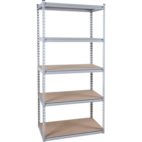 Heavy-Duty Shelving, Steel, Boltless, 1200 lbs. Capacity, 48" W x 72" H x 18" D Haskins Industrial Inc.