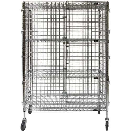Security Cart, Chrome Plated, 48" x 69" x 24", 500 lbs. Capacity Haskins Industrial Inc.