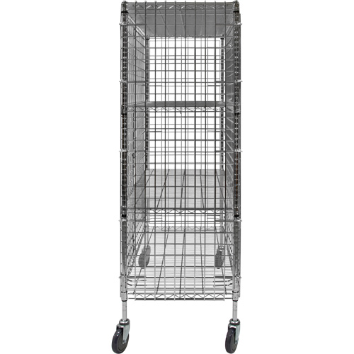 Security Cart, Chrome Plated, 48" x 69" x 24", 500 lbs. Capacity Haskins Industrial Inc.