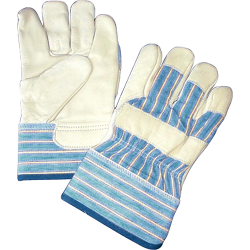 Lined Gloves, One Size, Grain Cowhide Palm, Cotton Fleece Inner Lining Haskins Industrial Inc.