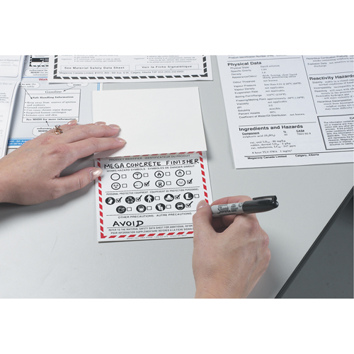 OTS WHMIS Labels, Vinyl, Sheet, 6" L x 3" W Haskins Industrial Inc.