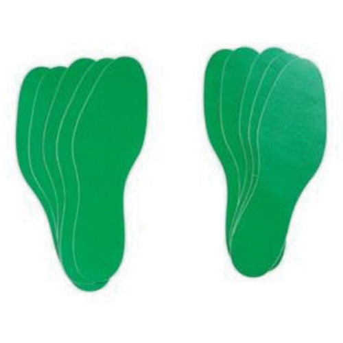 Floor Marking Labels, Footprint, 12" L x 3.75" W, Green, Vinyl Haskins Industrial Inc.