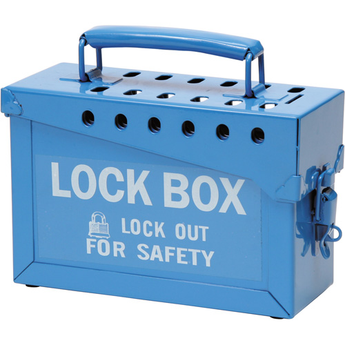 Portable Metal Lock Box, Blue Haskins Industrial Inc.