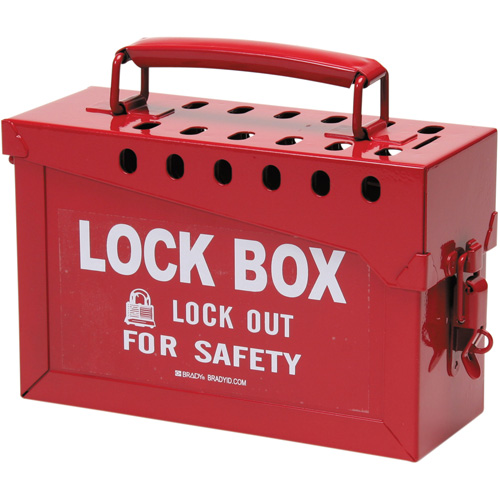 Portable Metal Lock Box, Red Haskins Industrial Inc.