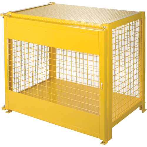 Armoires pour cylindres &agrave; gaz, nbre de bouteilles: 6, 44" , 30" , 37" , Jaune Haskins Industrial Inc.