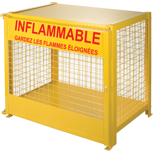 Armoires pour cylindres &agrave; gaz, nbre de bouteilles: 6, 44" , 30" , 37" , Jaune Haskins Industrial Inc.
