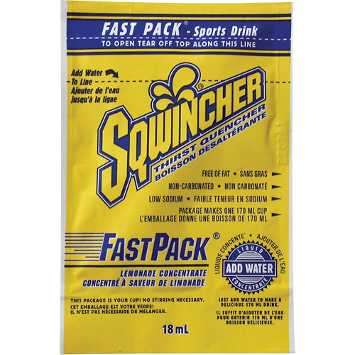 Sqwincher&reg; Boisson de r&eacute;hydratation Fast Pack, Emballage-portion, Limonade Haskins Industrial Inc.