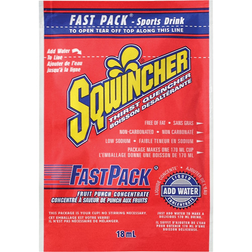 Sqwincher&reg; Boisson de r&eacute;hydratation Fast Pack, Emballage-portion, Punch aux fruits Haskins Industrial Inc.