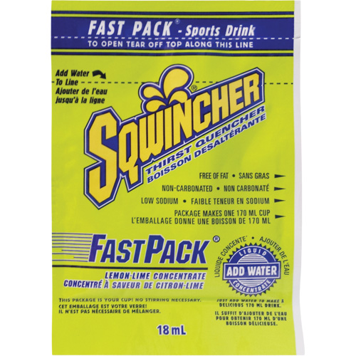 Sqwincher&reg; Boisson de r&eacute;hydratation Fast Pack, Emballage-portion, Citron-lime Haskins Industrial Inc.