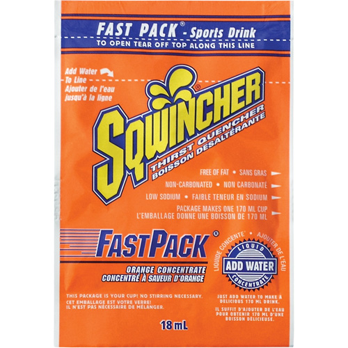 Sqwincher&reg; Rehydration Drink Fast Pack&reg;, Single Serve, Orange Haskins Industrial Inc.
