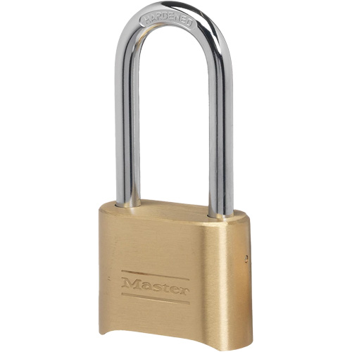 Combination Padlock, Silver, Brass Coating, 2" Width Haskins Industrial Inc.